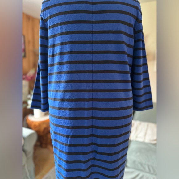 Old Navy Blue and Black Striped Long Sleeve Dress - Picture 4 of 10